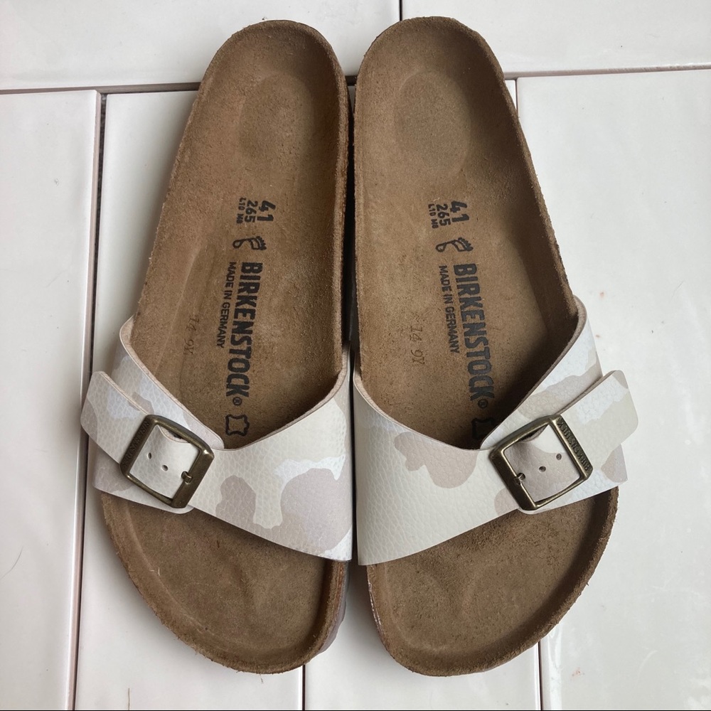 Birkenstock Madrid Sandals Sz 41 Desert Soil Camo Sand EUC